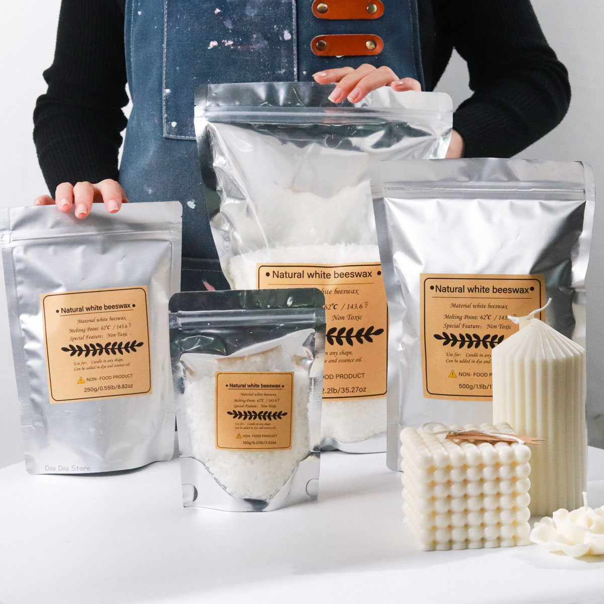Candle Supplies Beeswax - Cera de abejas blanca, vela perfumada
