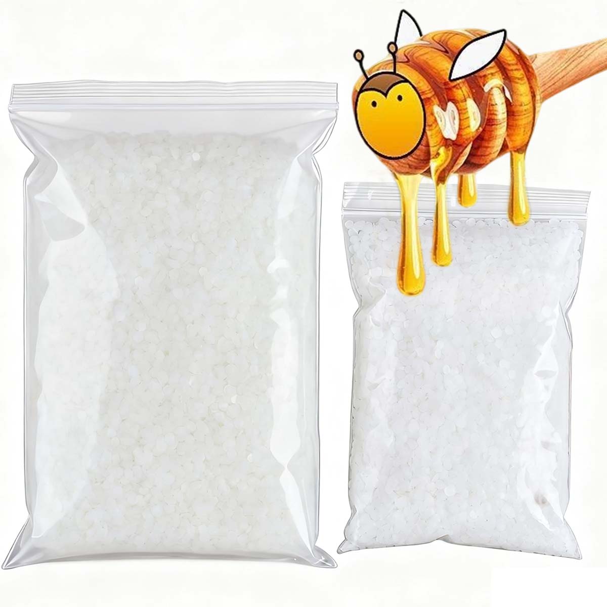Candle Supplies Beeswax - Cera de abejas blanca de 200g-1000g,