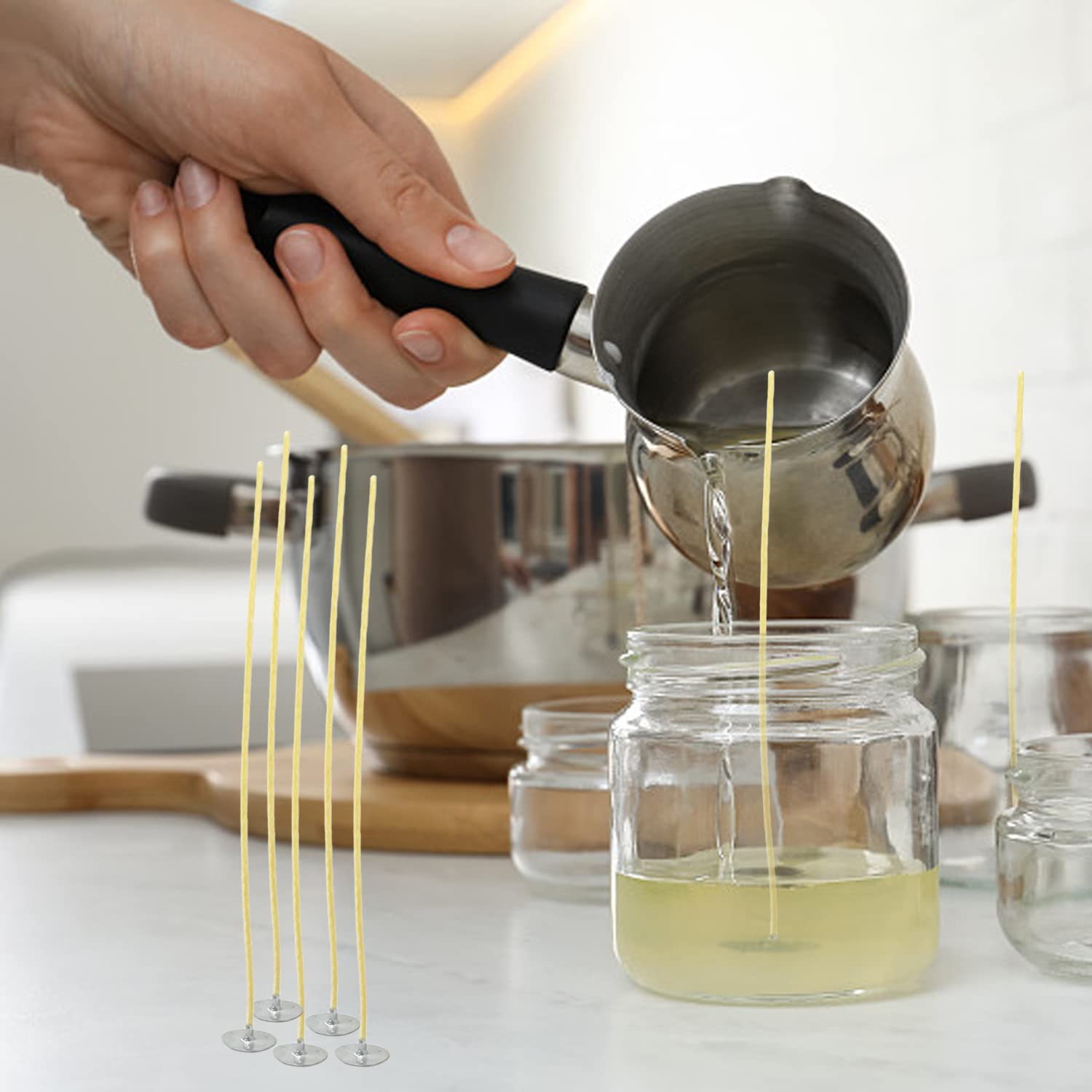 100 Uds mechas de vela de cera - Candle Supplies Beeswax reseña y precio